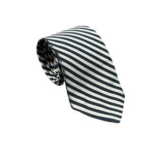Brooks Brother Markers All silk Black And White stripe tie‎